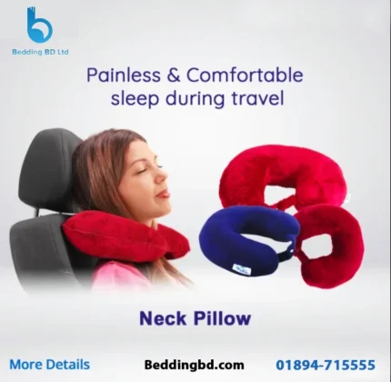 Comfortable ergonomic neck pillow for travel and daily use – BeddingBD.