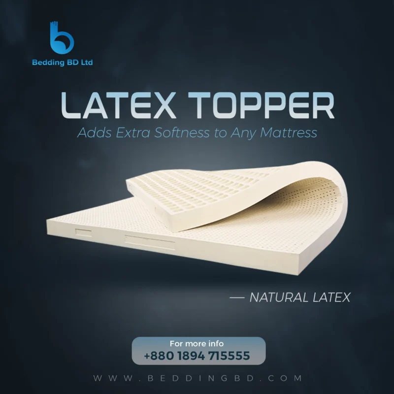 Premium quality latex mattress topper providing comfort and support