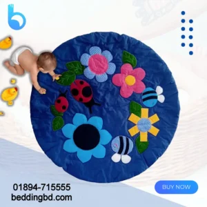 Blue Applique Baby Playmat