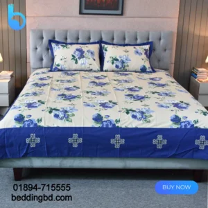 Blue Embroidery Bedsheet (3)