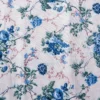 Blue Flower White Printed Bedsheet (2)