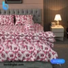 China Rose Print Bed Sheet – Pink (2)