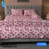 China Rose Print – Pink Comforter Bedding Set (5Pcs) (4)