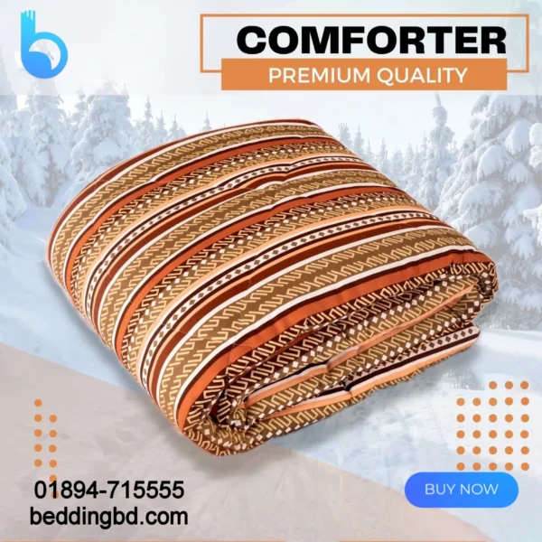 Dull Brown Stripe Comforter