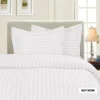 Exclusive Solid White Stripe Comforter (2)