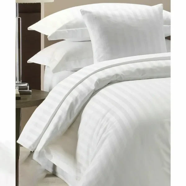 Exclusive Solid White Stripe Comforter (3)