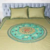 Green Circle Embroidery Bedsheet (3)