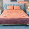 Orange Sunrise Embroidery Bed Sheet (3)