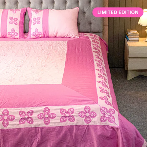 Pink Applique Bedsheet