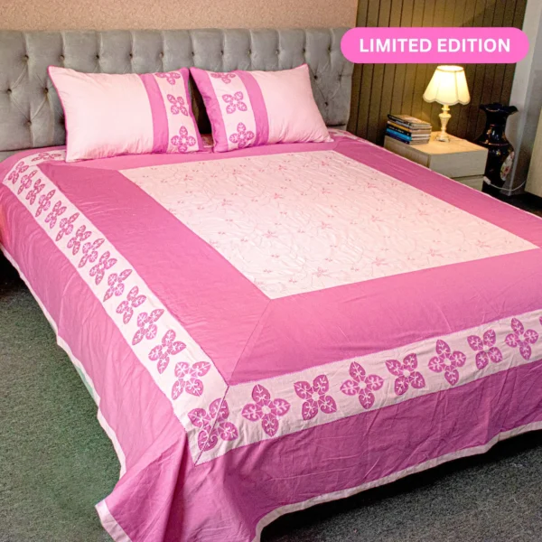 Pink Applique Bedsheet (2)