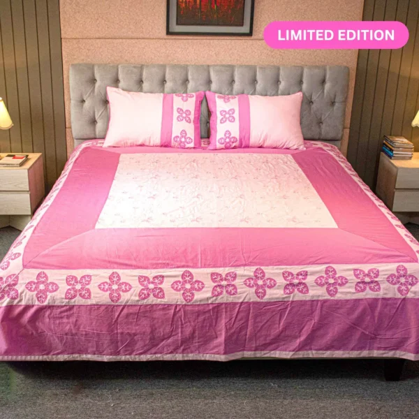 Pink Applique Bedsheet (4)