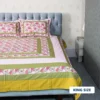 Pink & Green Designer Bedsheet