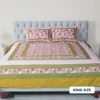 Pink & Green Designer Bedsheet (2)