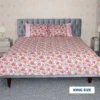 Pink & Green Flower Print Bedsheet (2)