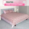 Pink & Green Flower Print Bedsheet (4)