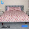 Pink & Green Flower Print Bedsheet