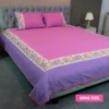 Pink Lavender Embroidery Bedsheet