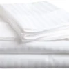 Solid White Stripe Bedsheet