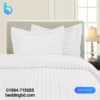 Solid White Stripe Bedsheet