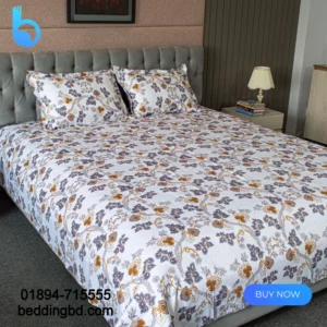 White Field Printed Bed Sheet