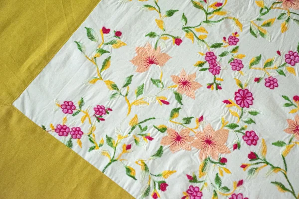 Yellow Dream Embroidery Bed Sheet (5)