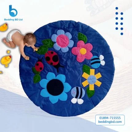 Blue Applique Baby Play Mat