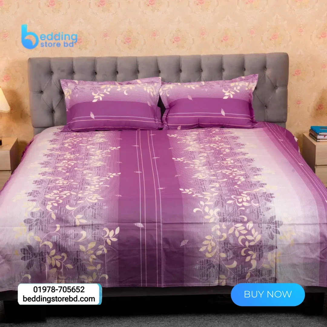 Purple Print Bed Sheet