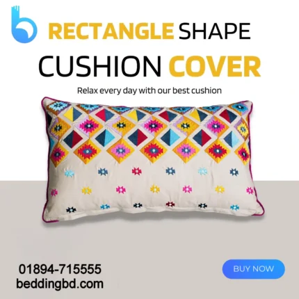 Premium rectangular cushion cover – elegant home décor from BeddingBD.