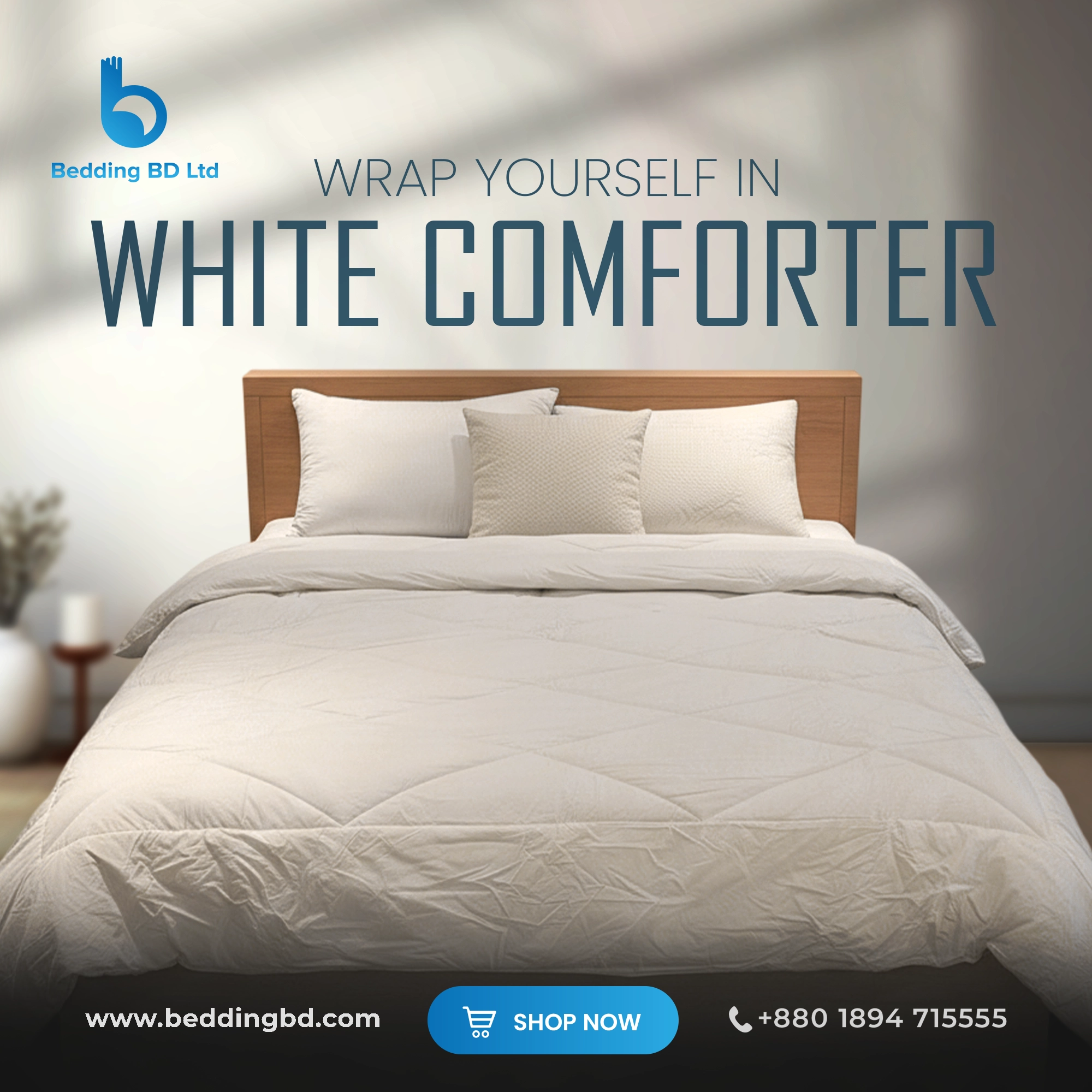 White Comforter White Comforter – Soft, lightweight, and cozy bedding