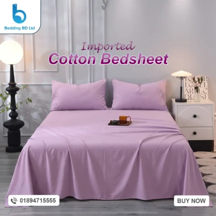 Experience unmatched softness with our 100% Pure Imported Cotton Bedsheet (245x250 cm). Breathable, Class A safety certified, durable & hypoallergenic.